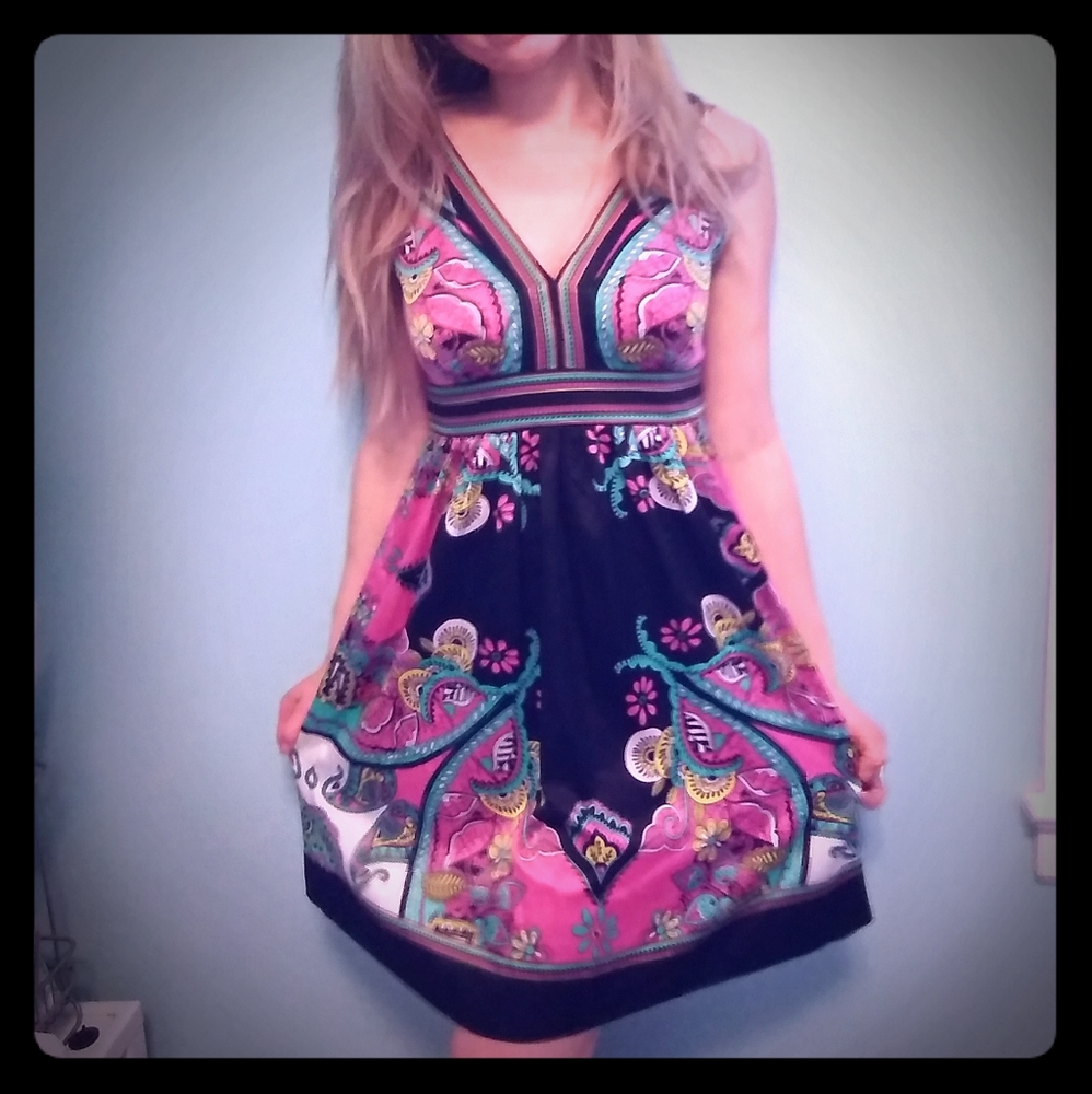 Satin paisley dress from Beige by eci